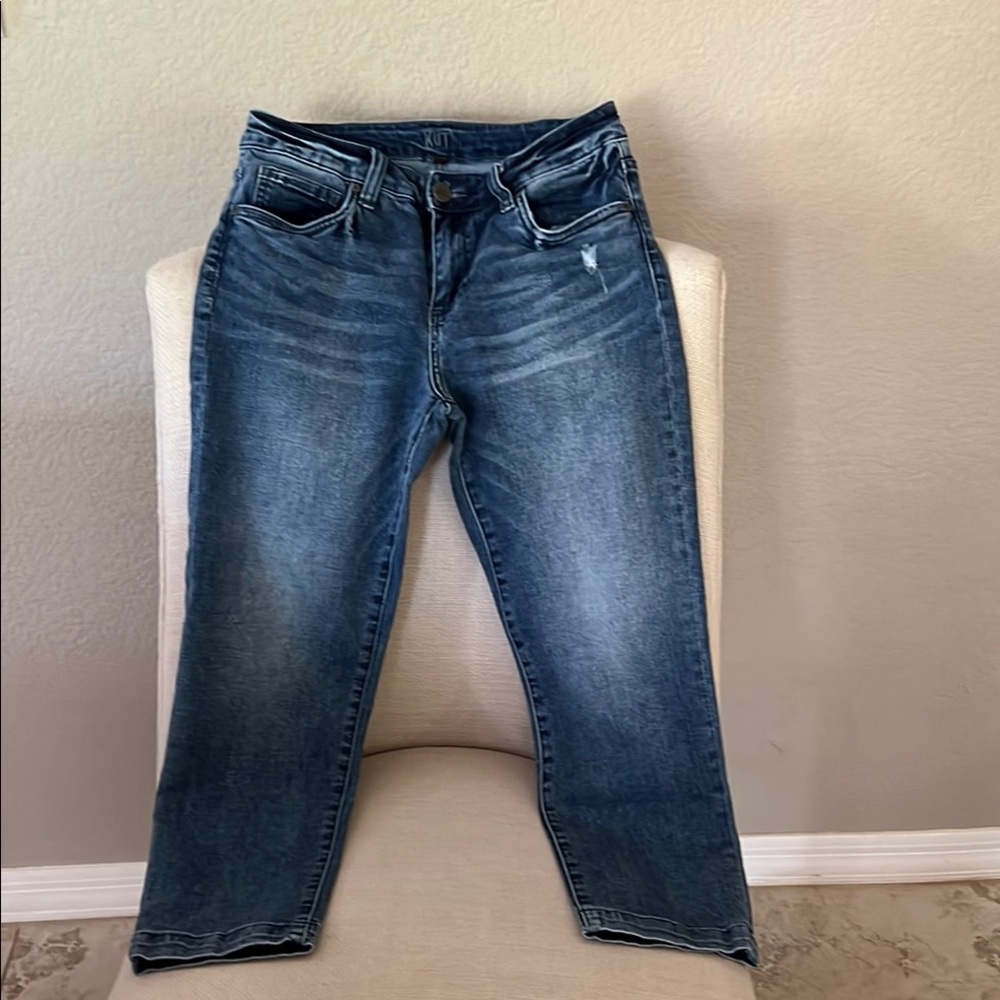 Kut from the Kloth Blue Ankle Cropped Jeans